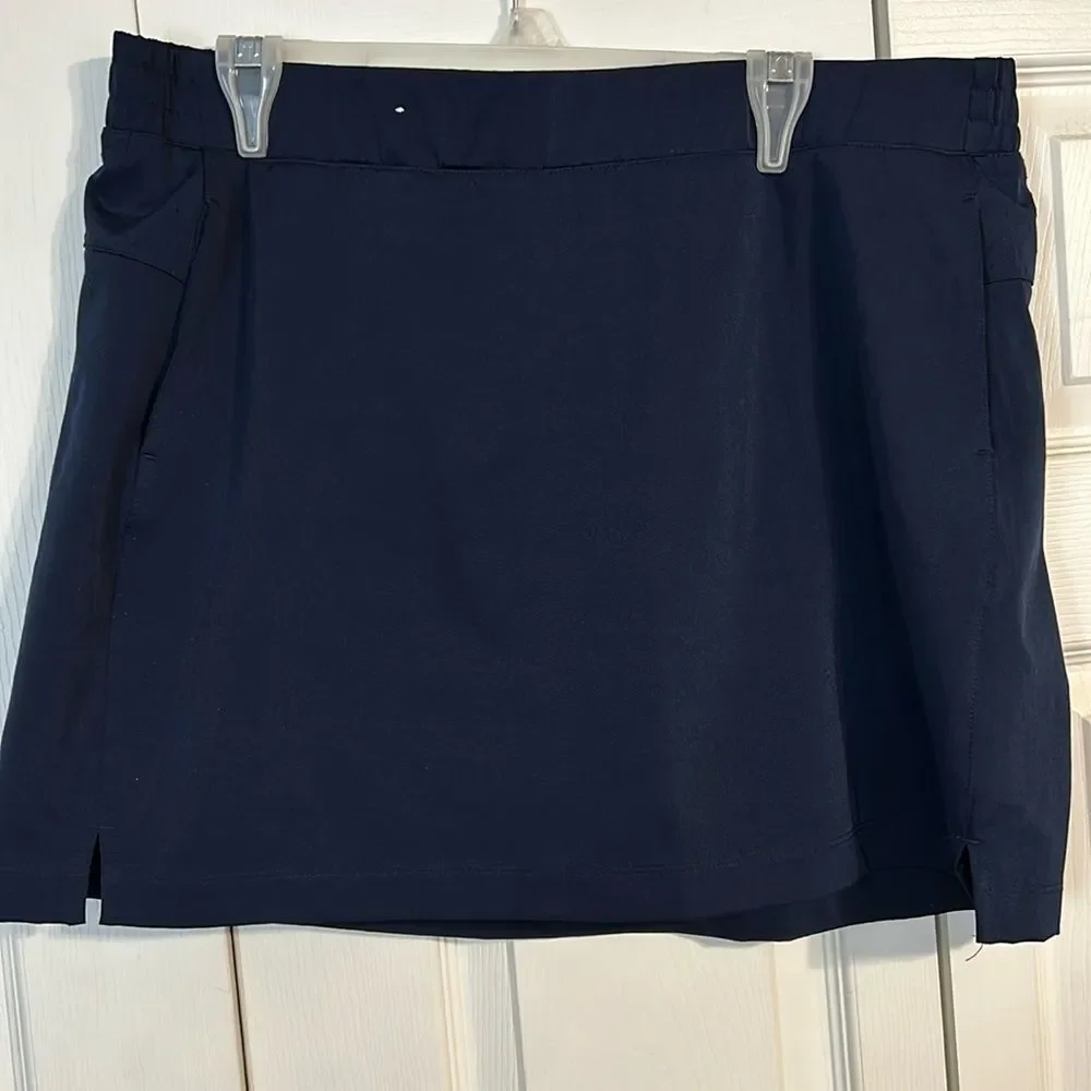 LADY HAGEN Size X-Large Golf Athletic Athleisure Skort Navy Blue Stretch Sport